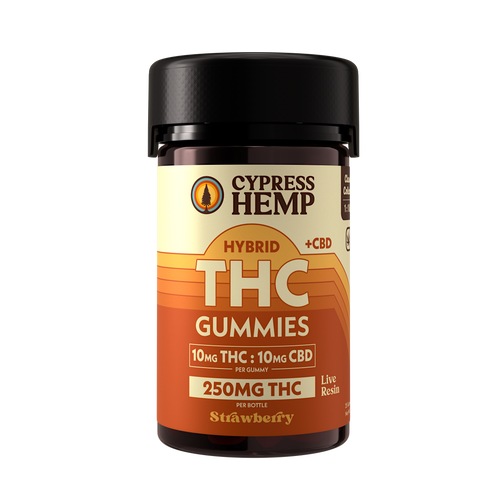 1:1 Classics Collection - Live Resin THC Gummies - 10mg THC / Gummy / (Hybrid - CBD - OG Kush) - Strawberry