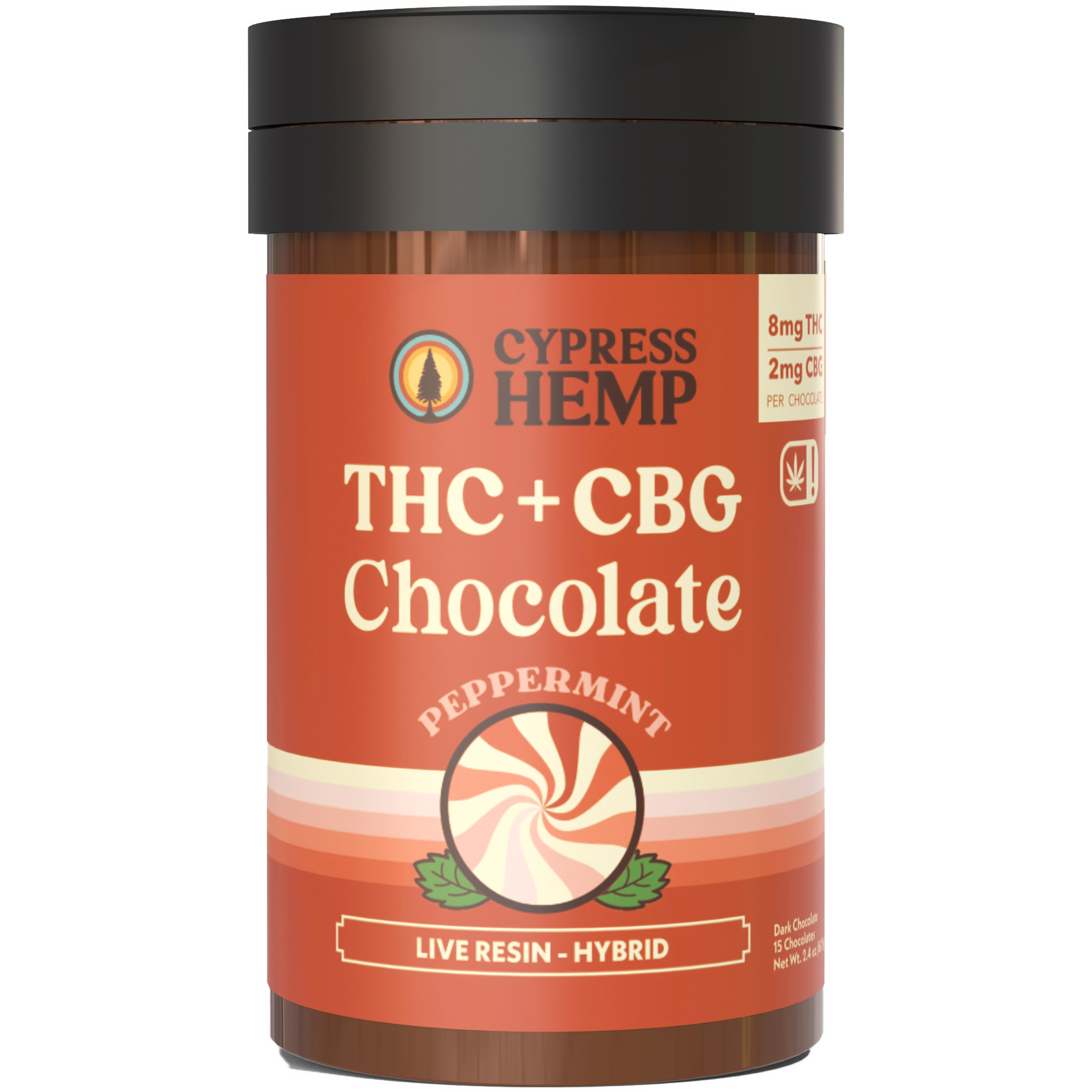 THC + CBG Dark Chocolate (Peppermint)